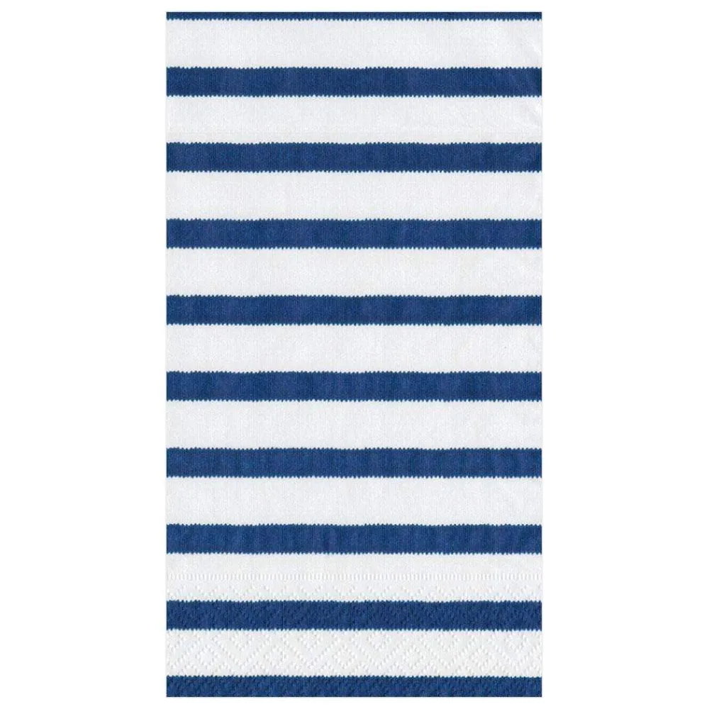 Caspari Paper Guest Towels|Bretagne Paper Guest Towel Napkins in Blue - 15 Per Package