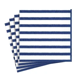 Caspari Paper Luncheon Napkins|Bretagne Paper Luncheon Napkins in Blue - 20 Per Package