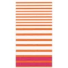 Caspari Paper Guest Towels|Breton Stripe Guest Towel Napkins in Coral & Fuchsia - 15 Per Package