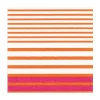 Caspari Paper Luncheon Napkins|Breton Stripe Luncheon Napkins in Coral & Fuchsia - 20 Per Package