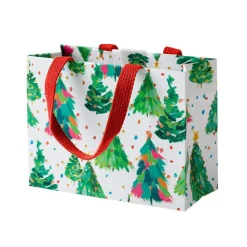Caspari Christmas Gift & Bottle Bags|Gift & Bottle Bags|Brushstroke Trees Small Gift Bag - 1 Each