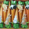 Caspari Easter|Celebration Crackers|Bunnies and Carrots 10" Luxury Cone Crackers - 8 per box