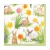 Caspari Easter|Paper Luncheon Napkins|Bunnies and Daffodils Paper Luncheon Napkins - 20 Per Package