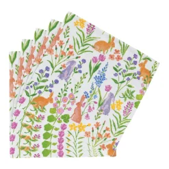 Caspari Easter|Paper Luncheon Napkins|Bunny Field Luncheon Napkins - 20 Per Package