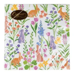 Caspari Easter|Paper Luncheon Napkins|Bunny Field Luncheon Napkins - 20 Per Package