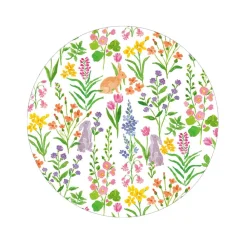 Caspari Easter|Paper Salad And Dessert Plates|Bunny Field Paper Salad & Dessert Plates - 8 Per Package