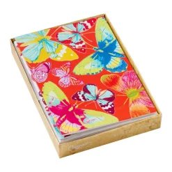 Caspari Note Cards|Butterflies Assorted Boxed Note Cards - 8 Note Cards & 8 Envelopes