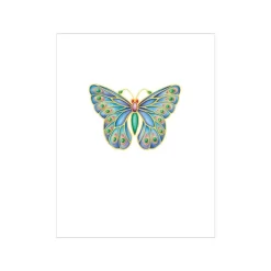 Caspari Bridal Shower|Gift Tags & Enclosure Cards|Butterfly Gift Enclosure Cards - 4 Mini Cards & 4 Envelopes