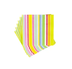 Caspari Paper Cocktail Napkins|Cabana Stripe Bright Cocktail Napkins - 20 Per Package