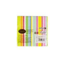 Caspari Paper Cocktail Napkins|Cabana Stripe Bright Cocktail Napkins - 20 Per Package