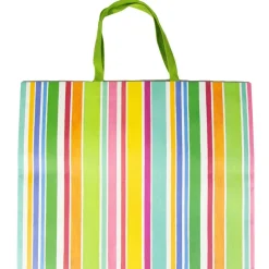 Caspari Gift & Bottle Bags|Cabana Stripe Bright Gift Bags - 1 Jumbo Gift Bag