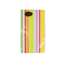 Caspari Paper Guest Towels|Cabana Stripe Bright Guest Towel Napkins - 15 Per Package
