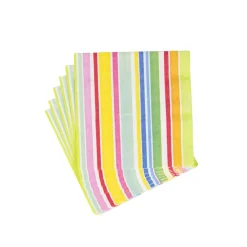 Caspari Paper Luncheon Napkins|Cabana Stripe Bright Luncheon Napkins - 20 Per Package