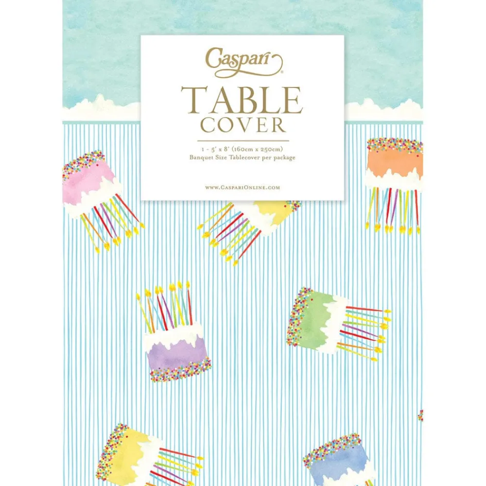 Caspari Table Linens|Cake Frosting-Paper Linen Cloth Table Covers - includes 1 Cloth Table Covers