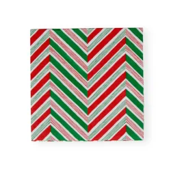 Caspari Christmas Napkins|Paper Luncheon Napkins|Candy Cane Stripes Paper Luncheon Napkins - 20 Per Package