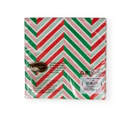 Caspari Christmas Napkins|Paper Luncheon Napkins|Candy Cane Stripes Paper Luncheon Napkins - 20 Per Package