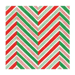Caspari Christmas Napkins|Paper Luncheon Napkins|Candy Cane Stripes Paper Luncheon Napkins - 20 Per Package