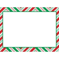 Caspari Christmas Gift Tags & Labels|Gift Tags & Enclosure Cards|Candy Cane Stripes Self-Adhesive Labels - 12 Per Package