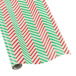 Caspari Christmas Wrapping Paper|Wrapping Paper|Candy Cane Stripes White Gift Wrapping Paper - 30" x 8' Roll
