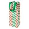 Caspari Christmas Gift & Bottle Bags|Gift & Bottle Bags|Candy Cane Stripes Wine & Bottle Gift Bag - 1 Each