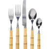 Capdeco Flatware|Byblos Natural Bamboo 5-Piece Flatware Set