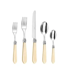 Capdeco Tailgates|Summer Picnic|Diana Pearl Stainless Steel 5-Piece Flatware Set