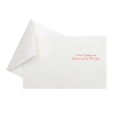 Caspari Christmas And Holiday Cards|Boxed Holiday Cards|Cardinal And Evergreen Petite Boxed Christmas Cards - includes 15 cards & envelopes