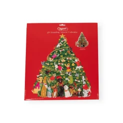 Caspari Advent Calendars|Christmas Decor|Caroling Pets Christmas Tree Cmas Advents 3-D/Die-Cut/Stand(App)