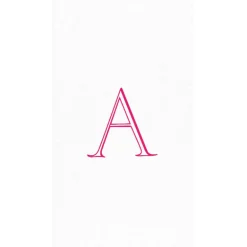 Personalization by Caspari Bridal Shower|Caspari Antique Plain Single Initial Personalized Guest Towel Napkins