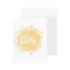 Caspari Christmas Gift Tags & Labels|Engagement Party|Cheers Script Gold Foil Enclosures 4 Pk Gallery