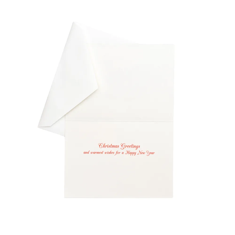 Caspari Christmas And Holiday Cards|Boxed Holiday Cards|Chickadee And Holly Branch Small Boxed Christmas Cards - includes 15 cards & envelopes