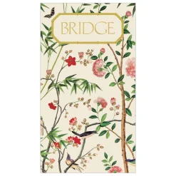 Caspari Bridge|Chinese Wallpaper Bridge Score Pad in Blue - 1 Each