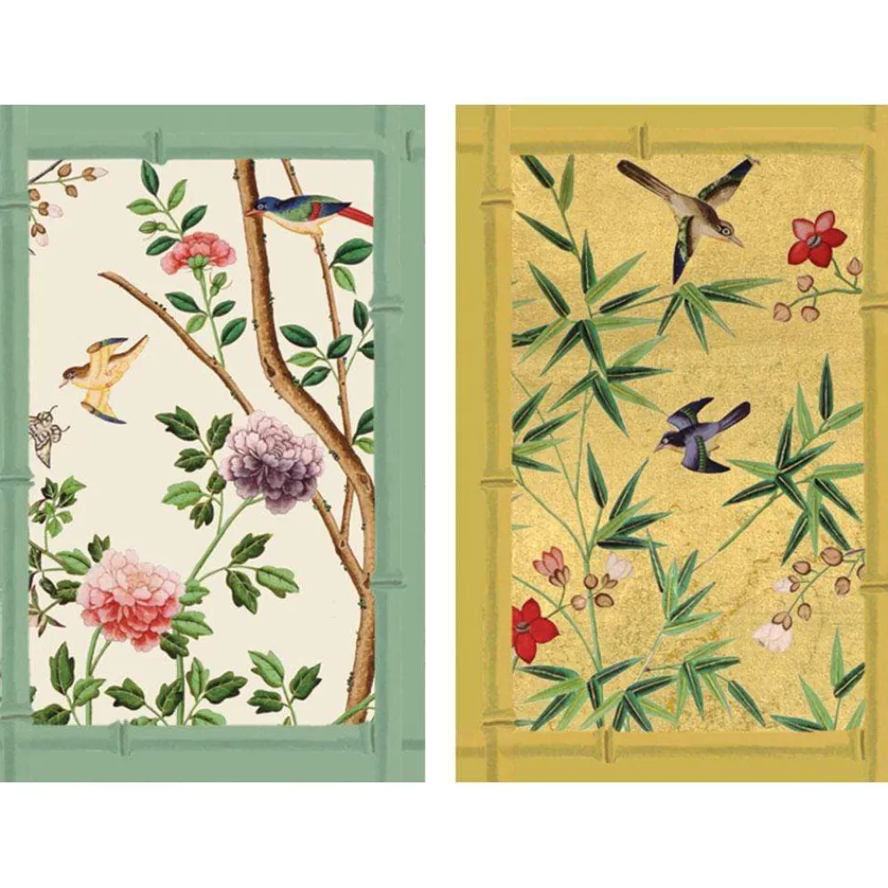 Caspari Playing Cards|Bridge|Chinese Wallpaper Playing Cards in Blue - 2 Decks Included