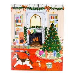Caspari Christmas And Holiday Cards|Boxed Holiday Cards|Christmas At Home Petite Boxed Christmas Cards - includes 15 cards & envelopes