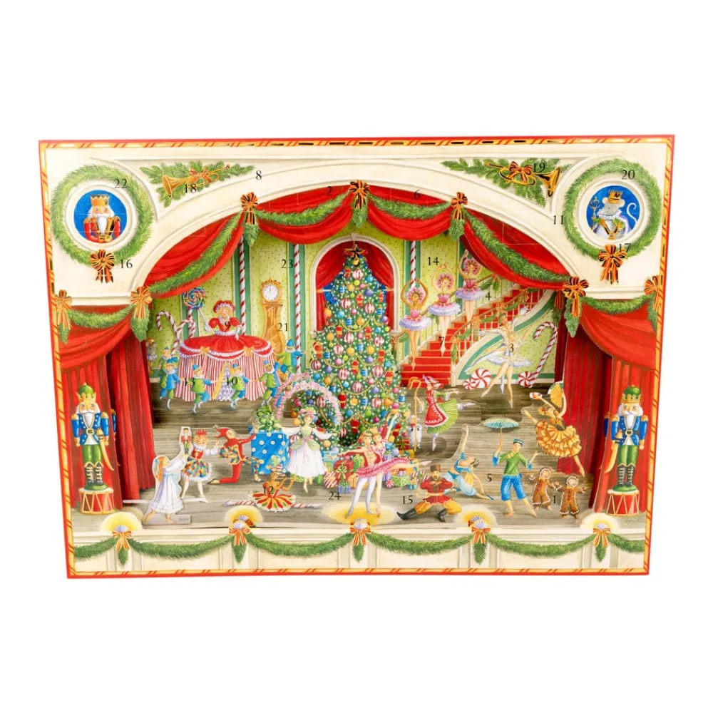 Caspari Advent Calendars|Christmas Decor|Christmas Ballet Advent 3D/Stand Up/Pop Up