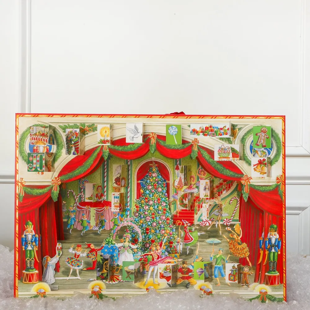 Caspari Advent Calendars|Christmas Decor|Christmas Ballet Advent 3D/Stand Up/Pop Up