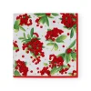 Caspari Christmas Napkins|Paper Luncheon Napkins|Christmas Berry Paper Luncheon Napkins in Red - 20 Per Package
