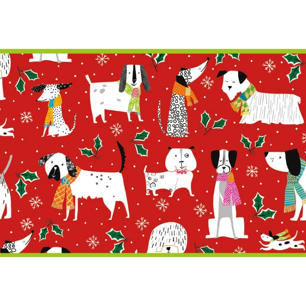 Caspari Christmas And Holiday Cards|Boxed Holiday Cards|Christmas Canines Classic Boxed Christmas Cards - includes 15 cards & envelopes