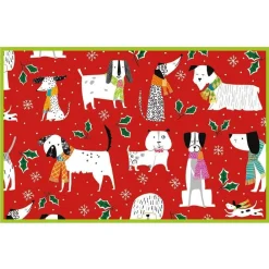 Caspari Christmas And Holiday Cards|Boxed Holiday Cards|Christmas Canines Classic Boxed Christmas Cards - includes 15 cards & envelopes