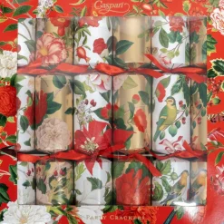 Caspari Christmas Crackers|Christmas Chinoiserie Celebration Crackers - includes 6 Celebration Crackers