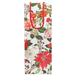 Caspari Christmas Gift & Bottle Bags|Gift & Bottle Bags|Christmas Chinoiserie Gift Bags - includes 1 Gift Bags