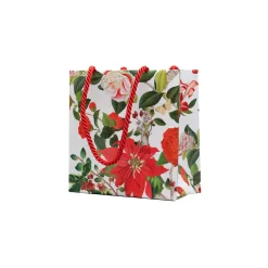 Caspari Christmas Gift & Bottle Bags|Gift & Bottle Bags|Christmas Chinoiserie Gift Bags - includes 1 Gift Bags