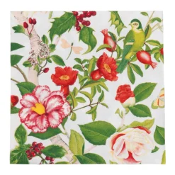 Caspari Paper Luncheon Napkins|Christmas Chinoiserie White Luncheon Napkins - includes 20 Luncheon Napkins