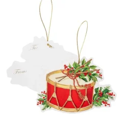 Caspari Christmas Gift Tags & Labels|Gift Tags & Enclosure Cards|Christmas Concert Decorative Die-Cut Gift Tag - 4 Per Package