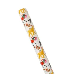 Caspari Christmas Wrapping Paper|Wrapping Paper|Christmas Delivery Gift Wrapping Paper in White High-Gloss - 30" x 8' Roll