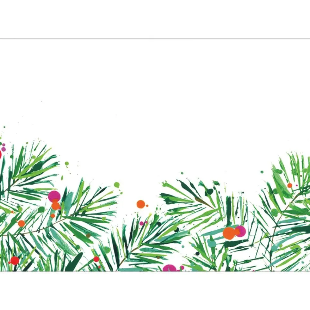 Caspari Christmas Gift Tags & Labels|Gift Tags & Enclosure Cards|Christmas Fir Self-Adhesive Labels - 12 Per Package