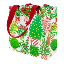 Caspari Christmas Gift & Bottle Bags|Gift & Bottle Bags|Christmas Flower Market Gift Bags - 1 Each