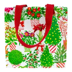 Caspari Christmas Gift & Bottle Bags|Gift & Bottle Bags|Christmas Flower Market Gift Bags - 1 Each