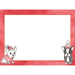 Caspari Christmas Gift Tags & Labels|Gift Tags & Enclosure Cards|Christmas Frenchies Adhesive Labels - 12 Per Package