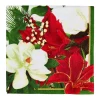 Caspari Christmas Napkins|Paper Cocktail Napkins|Christmas Garden Cocktail Napkins - 20 Per Package